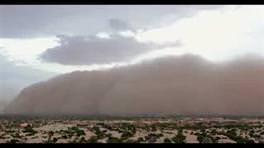 Kum fırtınası şehri böyle yuttu