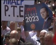 Balkan Türklerinden Erdoğan'a destek mitingi