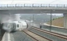 İşte İspanya'daki tren kazasının görüntüleri