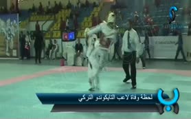 İşte milli sporcumuzun yere yığılma anı!