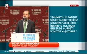 Erdoğan Almanya'da 'Gurbet' şiirini okudu