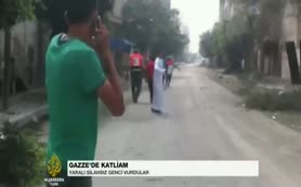Gazzeli genç ailesini ararken vuruldu