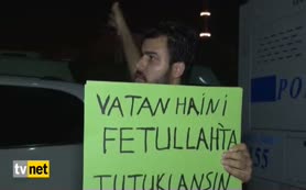 İdris Naim Şahin'e adliye çıkışı protesto