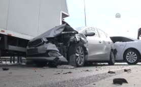 D-100'de zincirleme kaza