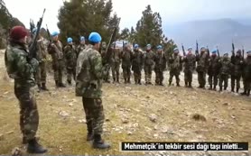 Mehmetçik'in sesi dağı taşı inletti...