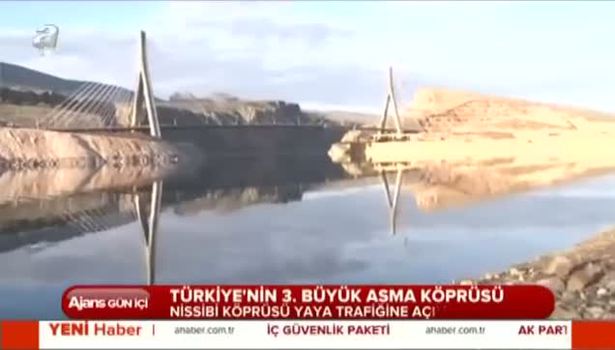 Türkiye'nin üçüncü en büyük asma köprüsü Nissibi