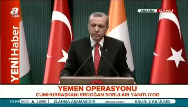 Erdoğan'dan Yemen açıklaması
