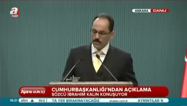 Cumhurbaşkanlığı Sarayı'ndan açıklamalar