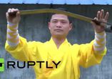 Matkaba kafa atarak güç gösterisi yapan kungfu ustası
