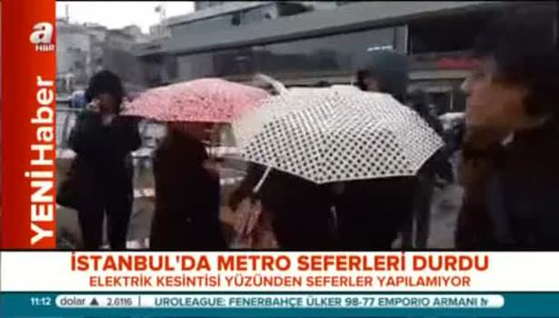 İstanbul'da metro seferleri durduruldu