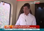 Davutoğlu helikopterden halka seslendi