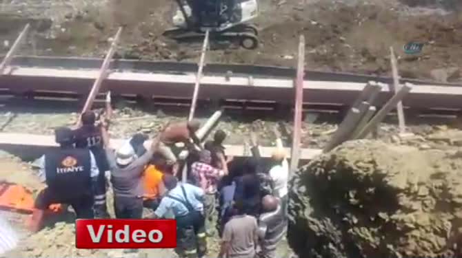 Edirne’de baraj inşaatında göçük