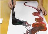 Dakikalar içinde sanat eseri oluşturdu!
