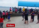 Yolcu gemisi böyle alabora oldu