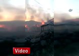 Köy yandı o telefona çekti