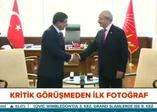Davutoğlu ile Kılıçdaroğlu'nun görüşmesinden ilk görüntüler