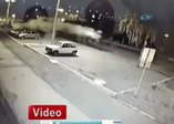 Motosiklet havada metrelerce takla attı