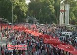 Yüzbinlerce kişi İstiklal Marşı'nı birlikte söyledi