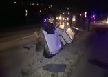 Ölüm virajında korkunç kaza
