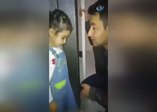 Minik kız polis babasını böyle göreve gönderiyor