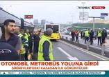 Metrobüs yolunda kaza