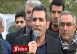 HDP'li eylemcilere yaşlı kadın tepki gösterdi