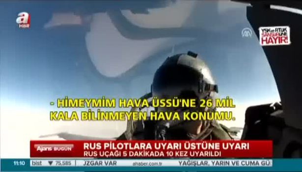Rus uçağı 5 dakikada 10 kez uyarıldı