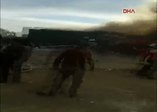 Rus jetleri Azez'de yardım tırlarını vurdu