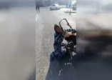 Sağır dilsiz taklidi yapan dilencinin şovu kamerada