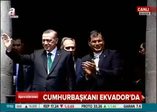 Erdoğan'a Ekvador'da renkli karşılama