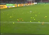 Dortmund taraftarından çılgın protesto gösterisi