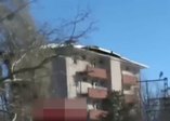 Fırtına çatıyı böyle uçurdu