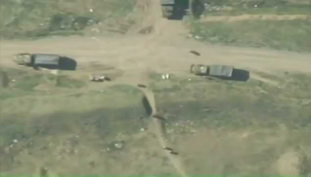 Ermeni askeri araçlar böyle vuruldu-1