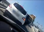 Tartıştığı sürücüden kaçmak isterken yola hafriyat döktü!