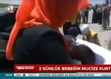 Hurdaya dönen araçtaki mucize!