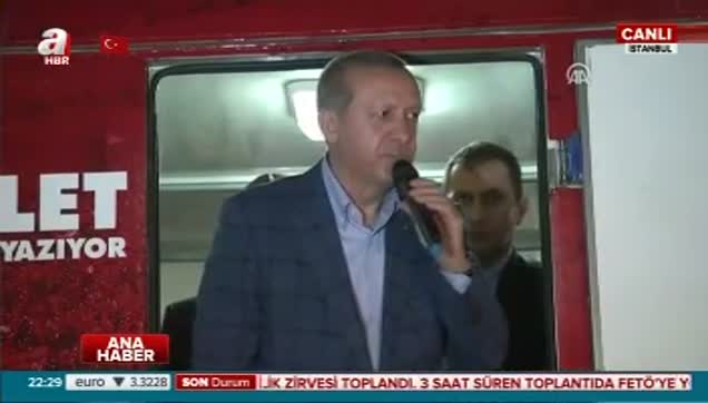 Erdoğan: Millet darbeler tarihini ters yüz etti!-1