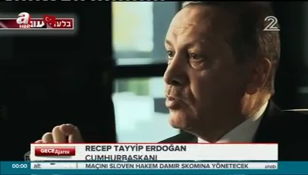 Cumhurbaşkanı Erdoğan, İsrail kanalına röportaj verdi-1