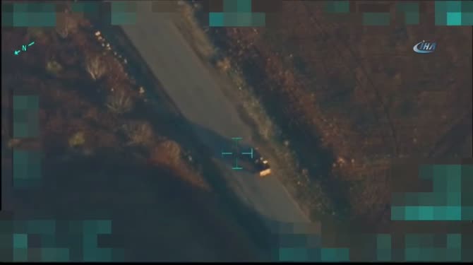 Türk jetleri DEAŞ’a ait bombalı aracı böyle imha etti