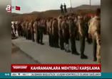 Kahramanlara mehterli karşılama