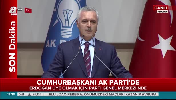 Cumhurbaşkanı Erdoğan resmen AK Parti üyesi