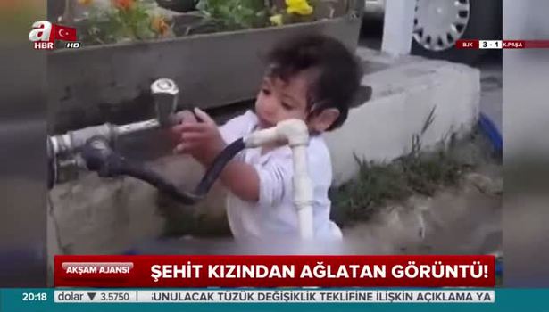 Şehit kızından ağlatan görüntü