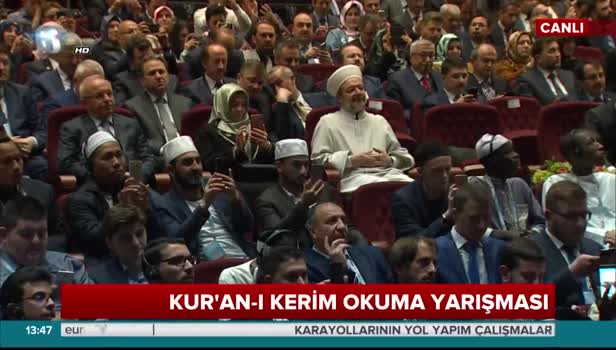 Erdoğan Kur'an-ı Kerim'i Güzel Okuma Yarışması'nda konuştu