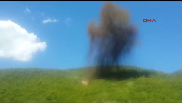 1 ton patlayıcı böyle imha edildi