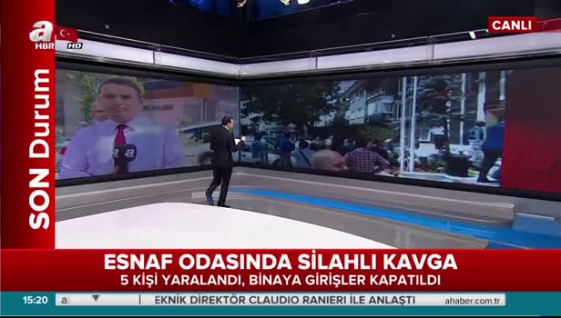 Esnaf odasında silahlı kavga