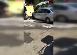 Beykoz'da kamyon araçların arasına daldı