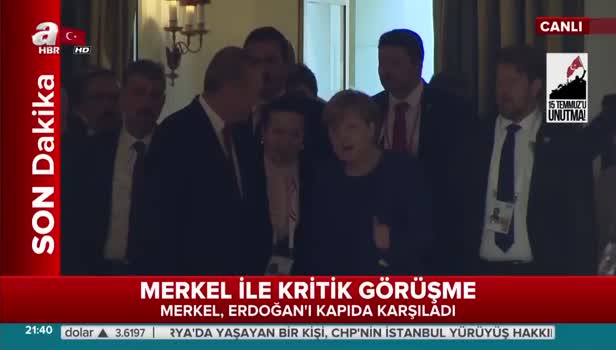 Cumhurbaşkanı Erdoğan ve Merkel'den kritik görüşme