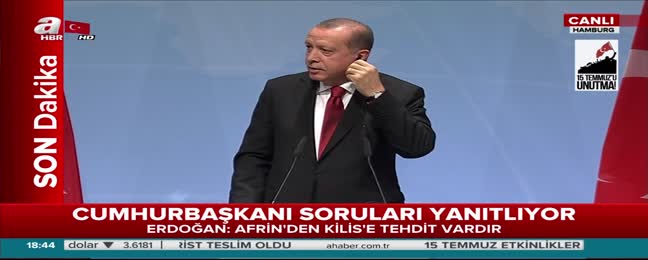 Erdoğan: Söylediğin kişi teröristtir