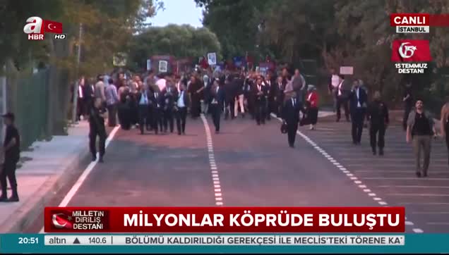 Cumhurbaşkanı Erdoğan köprüye böyle geldi-1