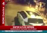 Muğla'da deprem anı böyle görüntülendi