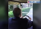 Cumhurbaşkanı Erdoğan golf arabası sürdü